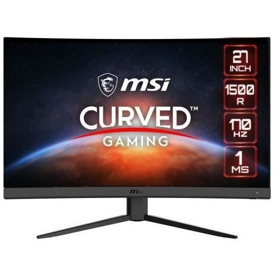 Ecran PC Gamer Incurvé - MSI Optix G27CQ4 E2 - 27'' WQHD - Dalle VA -  1 ms - 170Hz -  HDMI / DisplayPort