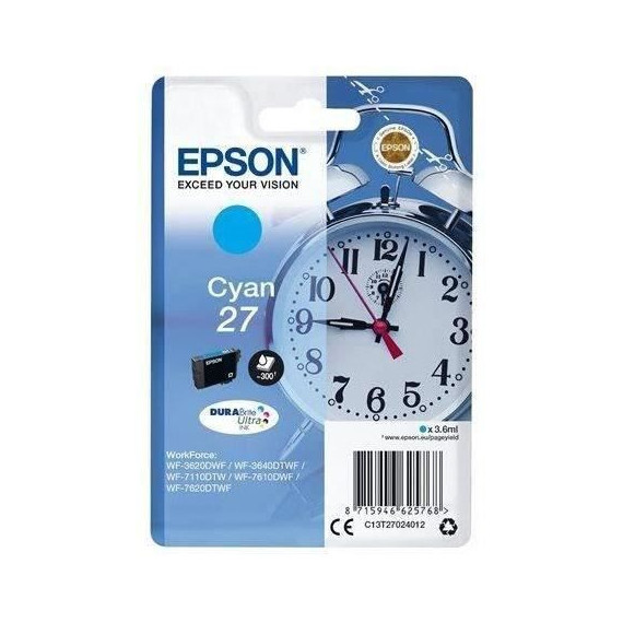 EPSON Cartouche d'encre T2702 Cyan - Réveil (C13T27024012)