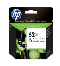 HP 62XL Cartouche d'encre trois couleurs grande capacité authentique (C2P07AE) pour Officejet Mobile 250, Envy 5540/5640/7640