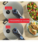 TEFAL Cocotte-minute 8 L, Induction, Inox, 2 programmes légumes et viande, Sécurité 5 points, Autocuiseur Secure Trendy P2584400