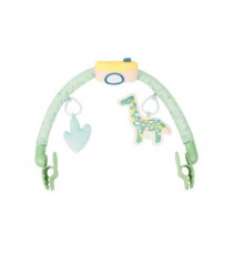 BADABULLE Arche d'éveil bébé universelle, 3 jouets sensoriels, facile a positionner avec clips rotatifs a 360°