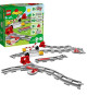 LEGO DUPLO Town Les Rails du Train Jeu de Construction - Circuit avec Brique d'Action Rouge