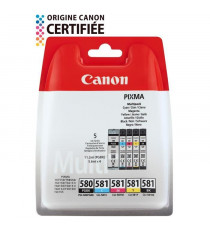 CANON Pack de 5 cartouches d'encre PGI-580 / CLI-581 PGBK/Noir/Cyan/Magenta/Jaune