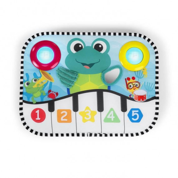 BABY EINSTEIN Jouet musical pour bébé, clavier Ocean Explorers Neptune la tortue, découverte chiffres, formes et couleurs, 3 …