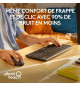 LOGITECH - Ensemble Clavier + Souris sans fil et Silencieux MK295 - AZERTY - Noir