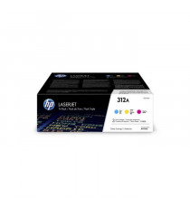Cartouches de toner HP 312A authentiques - Pack de 3 couleurs pour HP Color LaserJet Pro M476