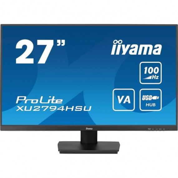 Ecran PC - IIYAMA - XU2794HSU-B6 - 27 VA FHD 1920 x 1080 - 1ms - 100Hz - HDMI DP - Pied réglable en hauteur