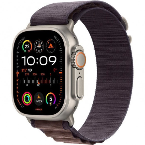 Apple Watch Ultra 2 GPS + Cellular- 49mm - Boîtier Titanium - Bracelet Indigo Alpine Loop - Large