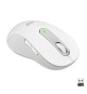 Souris Sans Fil Logitech Signature M650 L - Gauche - Pour Mains Larges, Silencieuse, Bluetooth, Boutons Programmables - Blanche