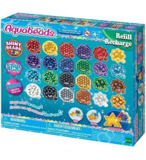 Recharge perles éclats Aquabeads - 2000 perles de 8 couleurs et 3 formes