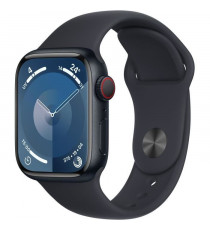 Apple Watch Series 9 GPS + Cellular - 41mm - Boîtier Midnight Aluminium - Bracelet Midnight Sport Band - S/M