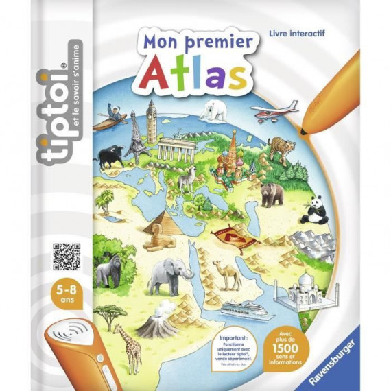Livre électronique éducatif tiptoi - Mon Premier Atlas - Ravensburger - Mixte - Des 5 ans
