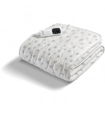 Surmatelas Chauffant - Imetec - 1 Place Adapto, 150x80cm - 6 Températures - 100% Coton Chauffage Rapide - Température Constante