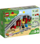 LEGO 10872 DUPLO Town Les Rails Et Le Pont Du Train, jouet pour enfants 2-5 ans, Jeu De Construction Avec Klaxon en Brique So…