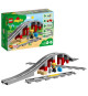 LEGO 10872 DUPLO Town Les Rails Et Le Pont Du Train, jouet pour enfants 2-5 ans, Jeu De Construction Avec Klaxon en Brique So…