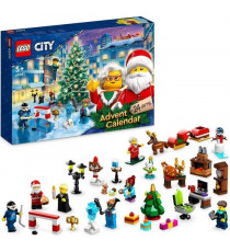 LEGO City 60381 Calendrier de l'Avent 2023 - LEGO - 24 Cadeaux dont Figurines du Pere Noël et du Renne
