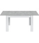 Table a manger extensible KENDRA - Rectangulaire - Mélaminé blanc artik et ciment - L140/190 x P 90 x H 78 cm