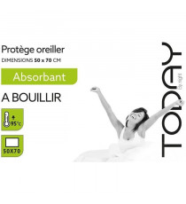 TODAY Protege Oreiller Absorbant a Bouillir 50x70cm - 100% Coton