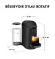 Machine a Café NESPRESSO KRUPS VERTUO PLUS Noir Mat Cafetiere a capsules espresso YY3922FD