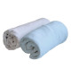 DOMIVA Drap housse + Alese Uni - 100% Coton - Traité Sanitized - Bleu clair - 60 x 120 cm