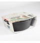 CREALYS GOURMET Cocotte ovale en fonte d'acier émaillée - L 37 cm - 9 L - Noir - Tous feux dont induction