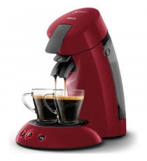 Machine a café dosette SENSEO ORIGINAL Philips HD6553/81, Booster D'arômes, Crema Pus, 1 ou 2 tasses, Rouge