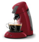 Machine a café dosette SENSEO ORIGINAL Philips HD6553/81, Booster D'arômes, Crema Pus, 1 ou 2 tasses, Rouge