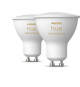 PHILIPS Hue White Ambiance Ampoules LED connectées GU10 Compatible Bluetooth - Pack de 2