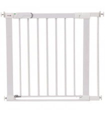 SAFETY 1ST Barriere de sécurité Flat step avec barre de seuil ultra plate, largeur 73-80 cm, De 6 a 24 mois, metal Blanc