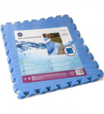 GRE - Lot de 9 Dalles de protection de sol en mousse bleu 50 x 50 cm ép 4 mm (tapis de sol pour piscine hors sol ou spa gonfl…