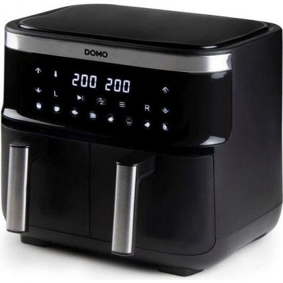 Friteuse a air chaud DOMO -  DO537FR - 2 x 4 L -  85° a 200° - 8 programmes automatiques - l40 x L 40 x h 36 cm