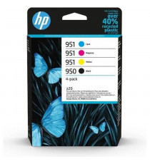 HP 950/951 Pack de 4 cartouches noire, cyan, jaune et magenta authentiques (6ZC65AE) pour HP OfficeJet Pro 8600