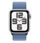 Apple Watch SE GPS + Cellular - 40mm - Boîtier Silver Aluminium - Bracelet Winter Blue Sport Loop