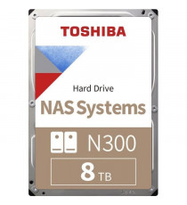 Disque Dur Interne - TOSHIBA - NAS N300 - 8To - 7200 tr/min - 3.5 Boite Retail (HDWG480EZSTA)