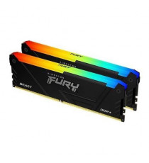 Mémoire RAM - KINGSTON - FURY Beast - RGB - 16 Go (2 x 8 Go) - DDR4 - 3600 MHz CL17 - (KF436C17BB2AK2/16)