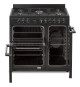 Cuisiniere piano gaz 3 fours électriques CONTINENTAL EDISON CECP903FB - 5 feux - Noir - Largeur 90 cm