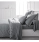 TODAY Housse de couette Essential - 240 x 260 cm - 2 personnes - 100% Coton uni - Acier