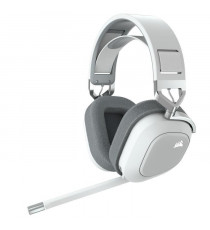Casque Gaming Sans Fil CORSAIR HS80 RGB Wireless Blanc Son Dolby Atmos Microphone Omnidirectionnel