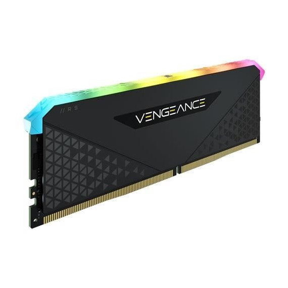 Mémoire RAM - CORSAIR - Vengeance RGB RS DDR4 - 16GB 1x16GB DIMM - Unbuffered - 3600 MHz  - 1.35V - Noir (CMG16GX4M1D3600C)