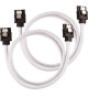 CORSAIR Câble gainé Premium SATA 6Gbps Blanc 60cm Droit - (CC-8900253)