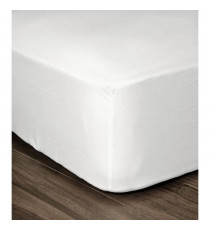 LOVELY HOME Drap Housse 100% coton 160x200x30 cm blanc