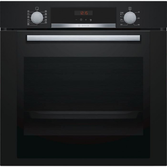Four multifonction encastrable - Pyrolyse - BOSCH HBA374EB0 SER4 - Noir - Volume 71L - L60 cm