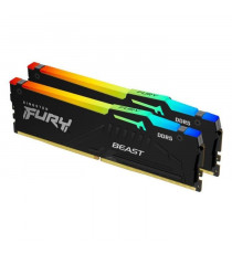 Mémoire RAM - KINGSTON - FURY Beast - RGB - 32 Go (2 x 16 Go) - DDR5 - 5600 Mhz CL40 - (KF556C40BBAK2-32)