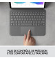 Clavier Folio Touch - LOGITECH - 1re, 2e, 3e et 4e générations -Gris