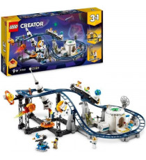 LEGO Creator 31142 Les Montagnes Russes de l'Espace, Jouet avec Fusée Spatiale, Planetes et Briques