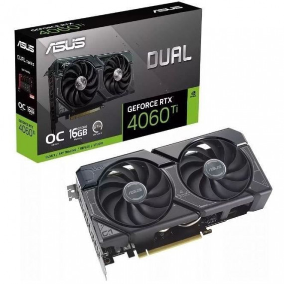 ASUS - Carte Graphique - Dual GeForce RTX 4060 Ti OC Edition 16GB GDDR6