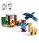 LEGO 21251 Minecraft L'Expédition de Steve dans le Désert, Jouet de Jeu Vidéo, Biome avec Maison et Figurines