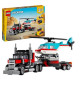 LEGO 31146 Creator 3en1 Le Camion Remorque avec Hélicoptere, Jouet d'Hélicoptere et Camion, Avion et Camion-Citerne