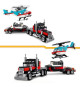 LEGO 31146 Creator 3en1 Le Camion Remorque avec Hélicoptere, Jouet d'Hélicoptere et Camion, Avion et Camion-Citerne