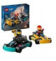 LEGO 60400 City Les Karts et les Pilotes de Course, Jouet avec 2 Karting, avec 2 Minifigurines de Pilotes de Voitures